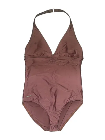 Pre-owned Speedo One Piece Swimsuit In Brown