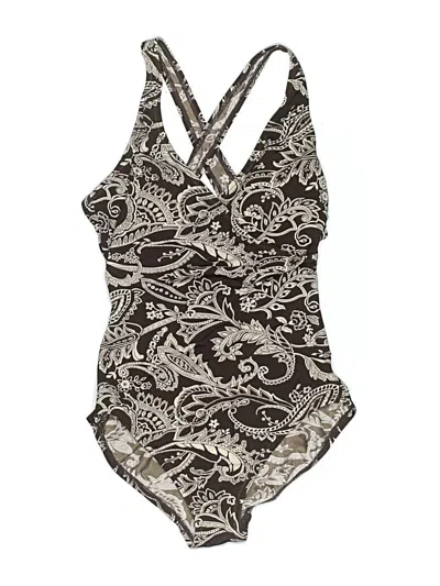 Pre-owned Speedo One Piece Swimsuit In Brown