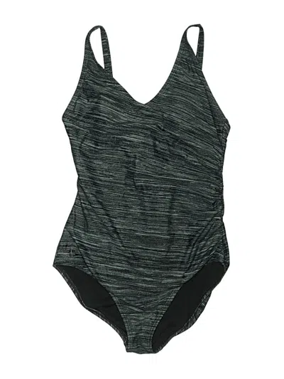 Pre-owned Speedo One Piece Swimsuit In Gray