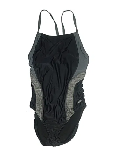 Pre-owned Speedo One Piece Swimsuit In Gray