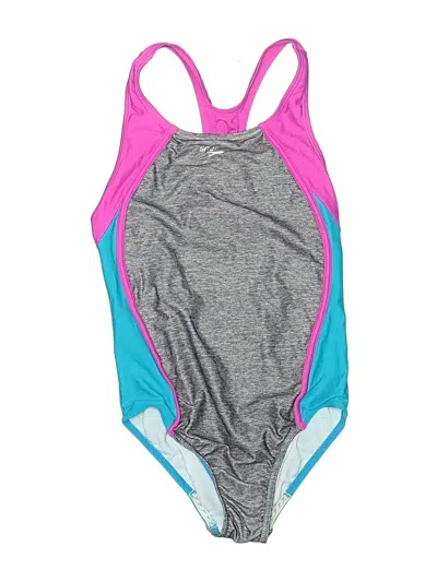Pre-owned Speedo One Piece Swimsuit In Gray