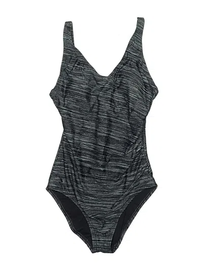 Pre-owned Speedo One Piece Swimsuit In Gray