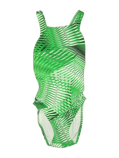 Pre-owned Speedo One Piece Swimsuit In Green