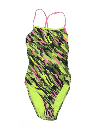 Pre-owned Speedo One Piece Swimsuit In Green