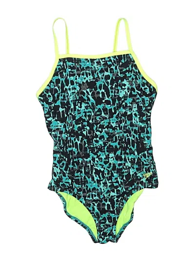 Pre-owned Speedo One Piece Swimsuit In Green
