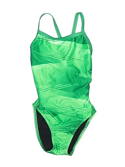 Pre-owned Speedo One Piece Swimsuit In Green