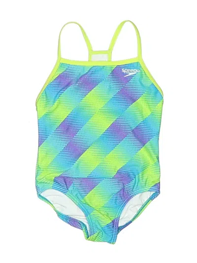 Pre-owned Speedo Kids' One Piece Swimsuit In Green