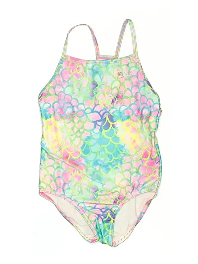 Pre-owned Speedo One Piece Swimsuit In Green
