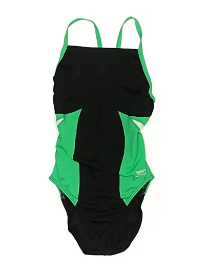 Pre-owned Speedo One Piece Swimsuit In Green