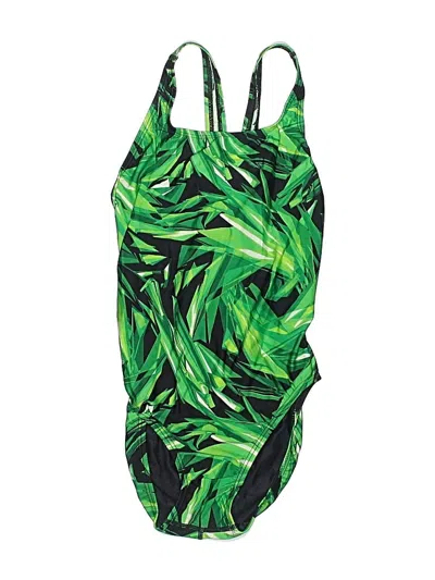Pre-owned Speedo One Piece Swimsuit In Green