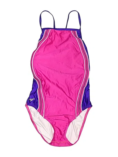 Pre-owned Speedo One Piece Swimsuit In Pink