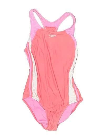 Pre-owned Speedo One Piece Swimsuit In Pink
