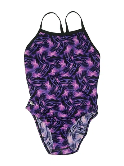 Pre-owned Speedo One Piece Swimsuit In Purple