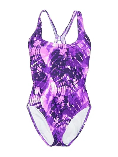 Pre-owned Speedo One Piece Swimsuit In Purple