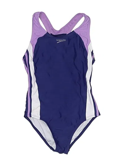 Pre-owned Speedo Kids' One Piece Swimsuit In Purple
