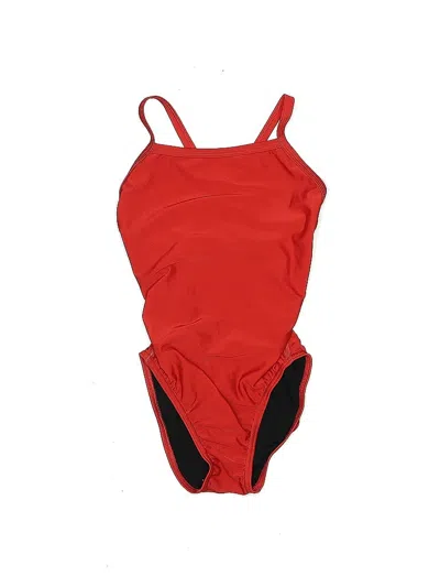 Pre-owned Speedo One Piece Swimsuit In Red