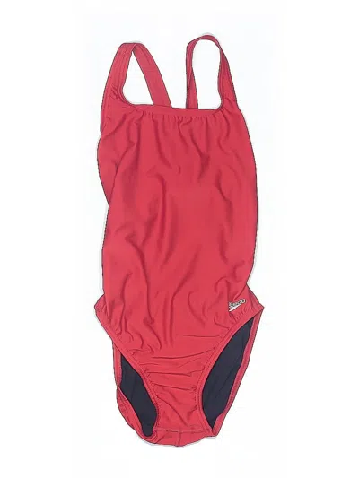 Pre-owned Speedo One Piece Swimsuit In Red