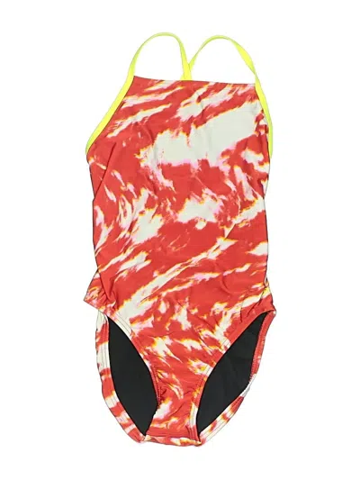 Pre-owned Speedo One Piece Swimsuit In Red