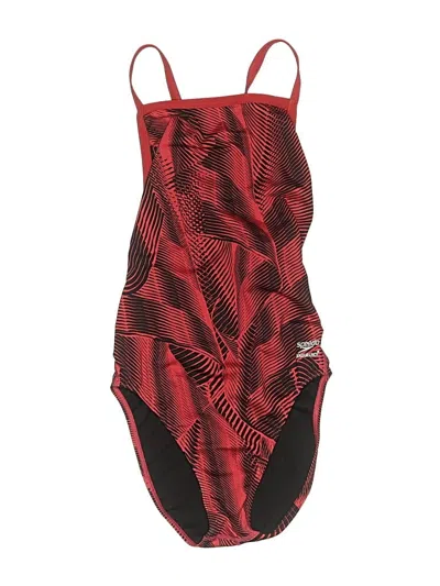 Pre-owned Speedo One Piece Swimsuit In Red