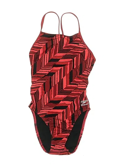 Pre-owned Speedo One Piece Swimsuit In Red
