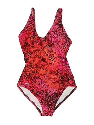 Pre-owned Speedo One Piece Swimsuit In Red