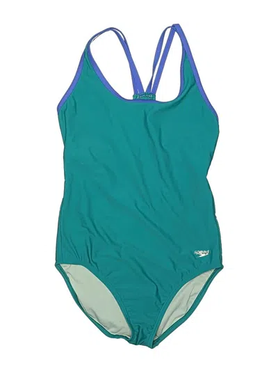 Pre-owned Speedo Kids' One Piece Swimsuit In Teal