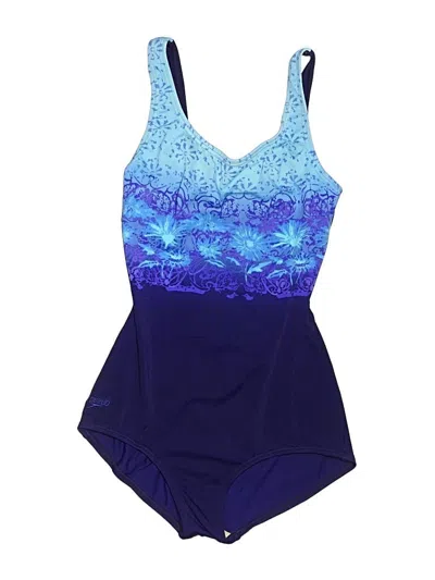 Pre-owned Speedo Sleeveless Top Blue Plunge Neckline Tops