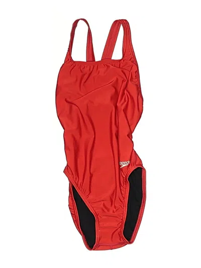 Pre-owned Speedo Sleeveless Top Red Halter Neckline Tops