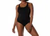 Speedo Solid Ultraback Swimsuit In Black In Black