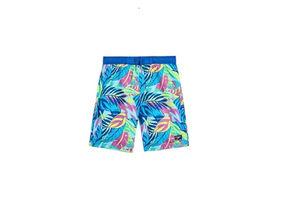 Speedo Swim Trunks Knee Length Boardshorts E-board Printed (little Kid/big Kid) Boy's Shorts Neon Violet: S In Blue