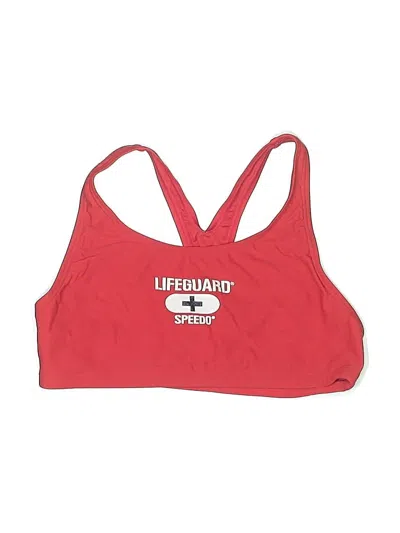Pre-owned Speedo Swimsuit Top Red Swimwear