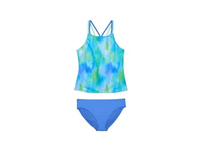 Speedo Swimsuit Two-piece Tankini Thin Straps (big Kid) Girl's Swimwear Sets Periwinkle Blue: 7 Big Kids
