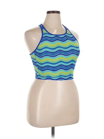 Pre-owned Speedo Tank Top Blue Halter Neckline Tops