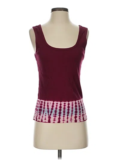 Pre-owned Speedo Tank Top Burgundy Square Neckline Tops
