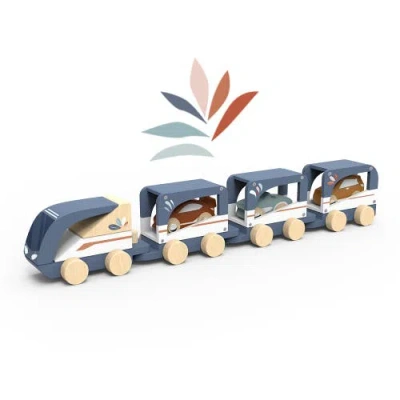 Speedy Monkey Kids'  Train Vehicle Carrier In Blue