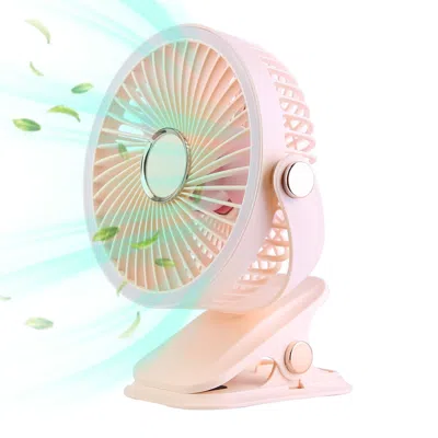 Speedzx Portable Quiet Clip On Fan With 5 Speeds 3 Brightness 720° Fully Adjustable Angle Type-c Rechargeabl