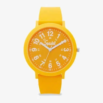 Speidel Color Pop Unisex Adult Orange Strap Watch 60910023 In Brown