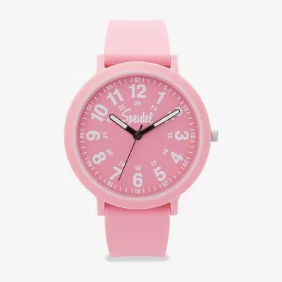 Speidel Color Pop Unisex Adult Pink Strap Watch 60910001 In Gold