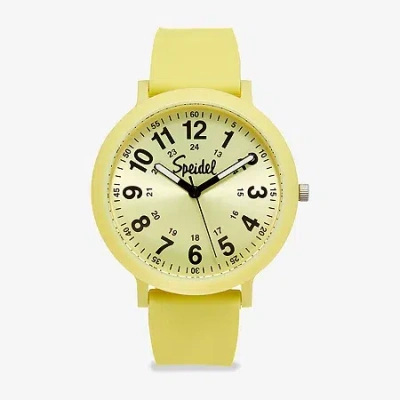 Speidel Color Pop Unisex Adult Yellow Strap Watch 60910025 In Neutral