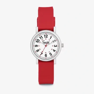 Speidel Medi Petite Unisex Adult Red Strap Watch 60350015 In Burgundy