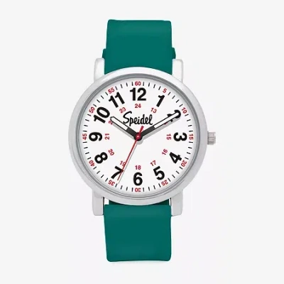 Speidel Medi Watch Unisex Adult Green Strap Watch 60340013 In Orange