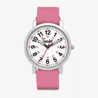 Speidel Medi Watch Unisex Adult Pink Strap Watch 60340001 In Metallic