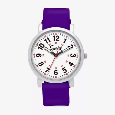 Speidel Medi Watch Unisex Adult Purple Strap Watch 60340014 In Gold