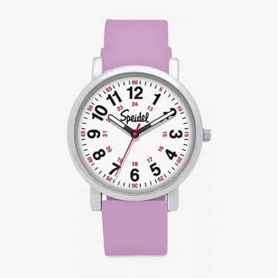 Speidel Medi Watch Unisex Adult Purple Strap Watch 60340020 In Gold