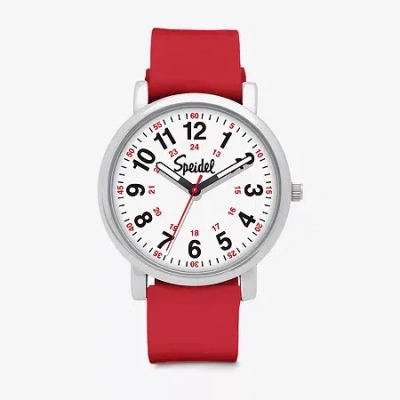 Speidel Medi Watch Unisex Adult Red Strap Watch 60340015 In Neutral