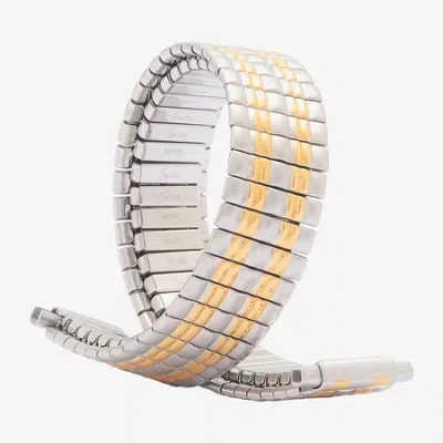 Speidel Unisex Adult Two Tone Stainless Steel Watch Band 225515 In Yellow