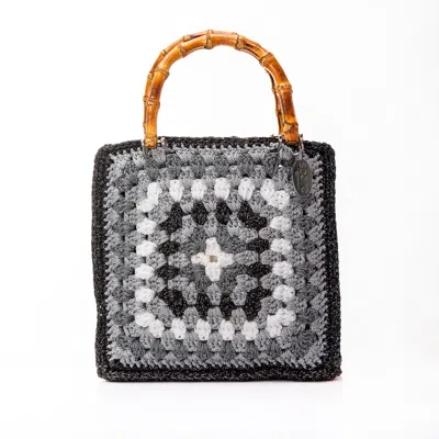 Speira Women's Granny's Square Tote Bag Silver Black