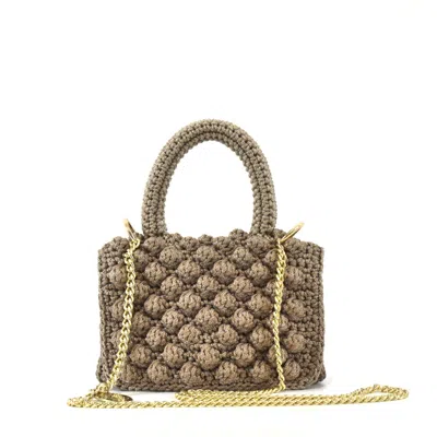 Speira Women's Neutrals Mini Bubble With Knitted Handles Beige