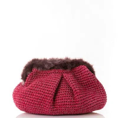 Speira Women's Red Vintage Style Clutch Burgundy