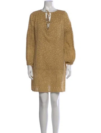 Pre-owned Spell & The Gypsy Collective Animal Print Mini Dress In Neutral